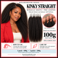 Kinky Straight Human Hair – Pre-Looped Miracle Knots – 100G