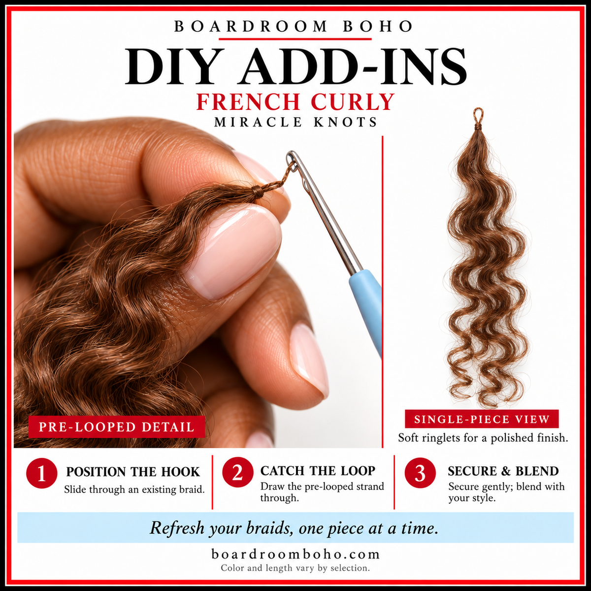 French Curly Human Hair – 100G