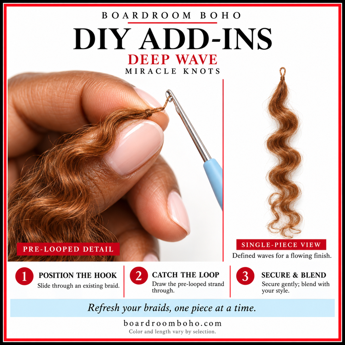 Deep Wave  Human Hair - Pre Looped - 100G