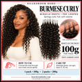 Burmese Curly Human Hair – 100G